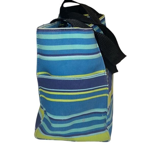 Kate Spade Blue and Yellow Structured Three Sections Large Tote - Picture 6 of 13